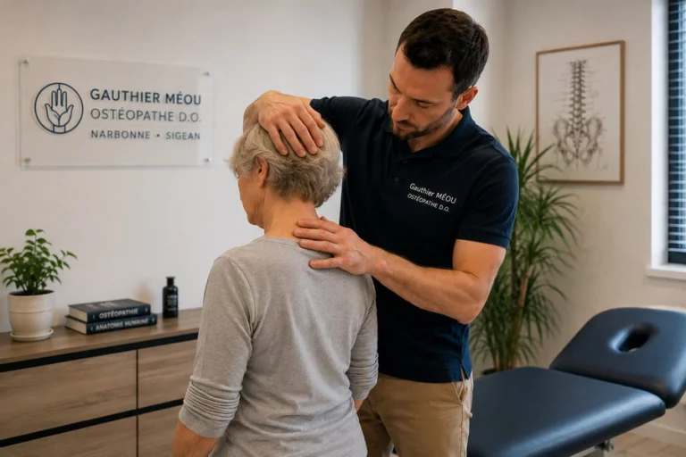 Pour detecter les sympthômes cervicaux un test neurodynamique positif signifie qu'un nerf est touche - Cabinet Osthéopathe Gauthier Méou Narbonne & Sigean
